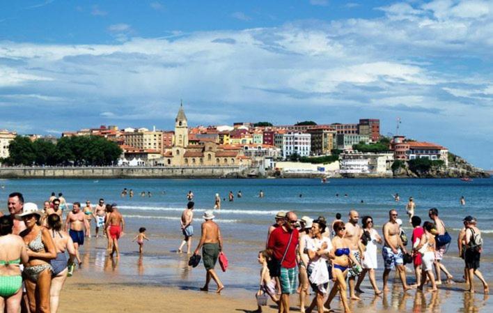 Atico Marques Vistas Al Mar - Garaje Opcional Leilighet Gijón Eksteriør bilde