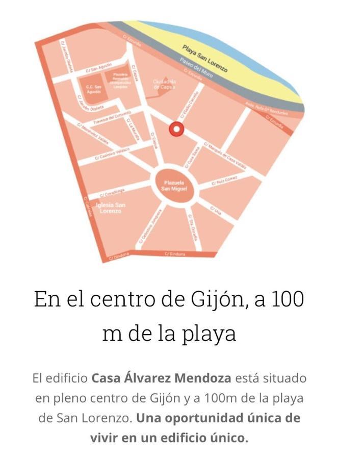 Atico Marques Vistas Al Mar - Garaje Opcional Leilighet Gijón Eksteriør bilde