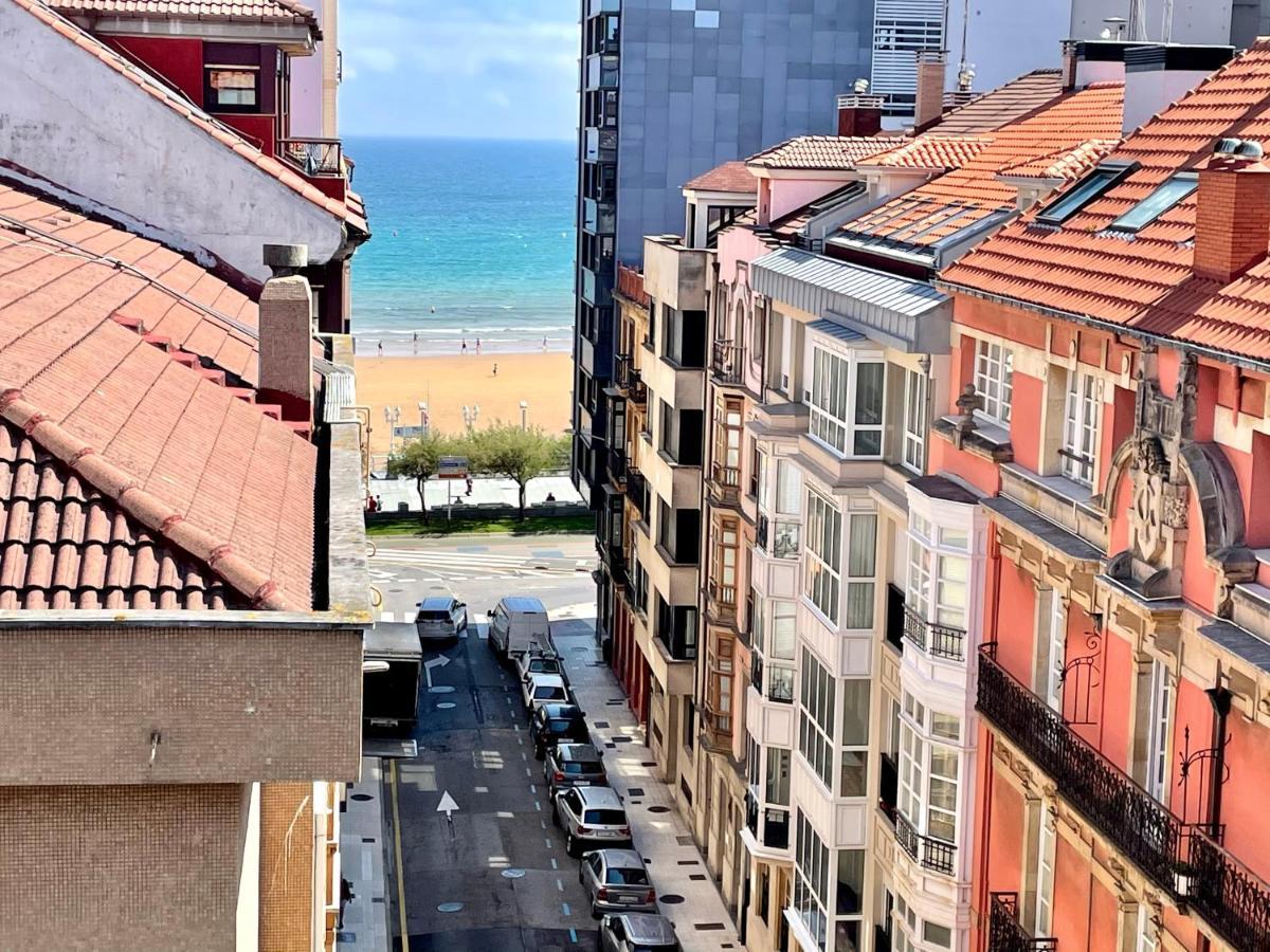 Atico Marques Vistas Al Mar - Garaje Opcional Leilighet Gijón Eksteriør bilde